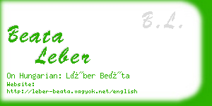 beata leber business card